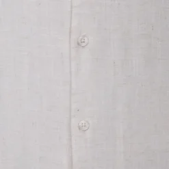 PANAME BROTHERS Chemise manches courtes lin mélangé Homme BEIGE New