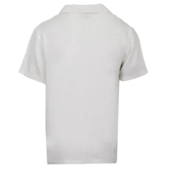 PANAME BROTHERS Chemise manches courtes lin mélangé Homme BLANC ECRU Discount