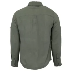 PANAME BROTHERS Chemise manches longues lin mélangé Homme KAKI Best