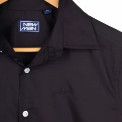 NEW MAN Chemise mc nmhs3632.f68 Homme NOIR Discount