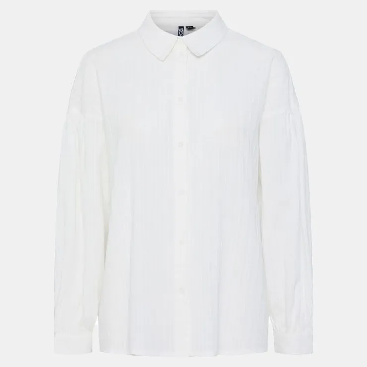 PIECES Chemise muna cashmere blue à rayures Femme BLANC Discount