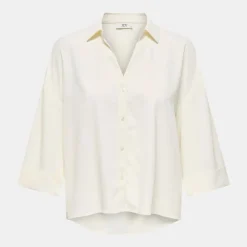 JDY Chemise nana manches 3/4 regular fit Femme BLANC ECRU Online