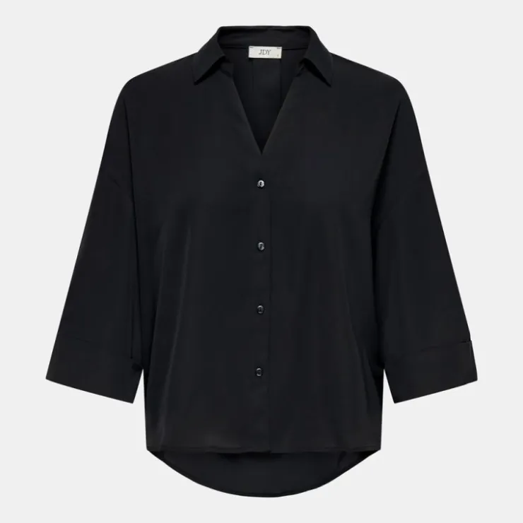 JDY Chemise nana manches 3/4 regular fit Femme NOIR New