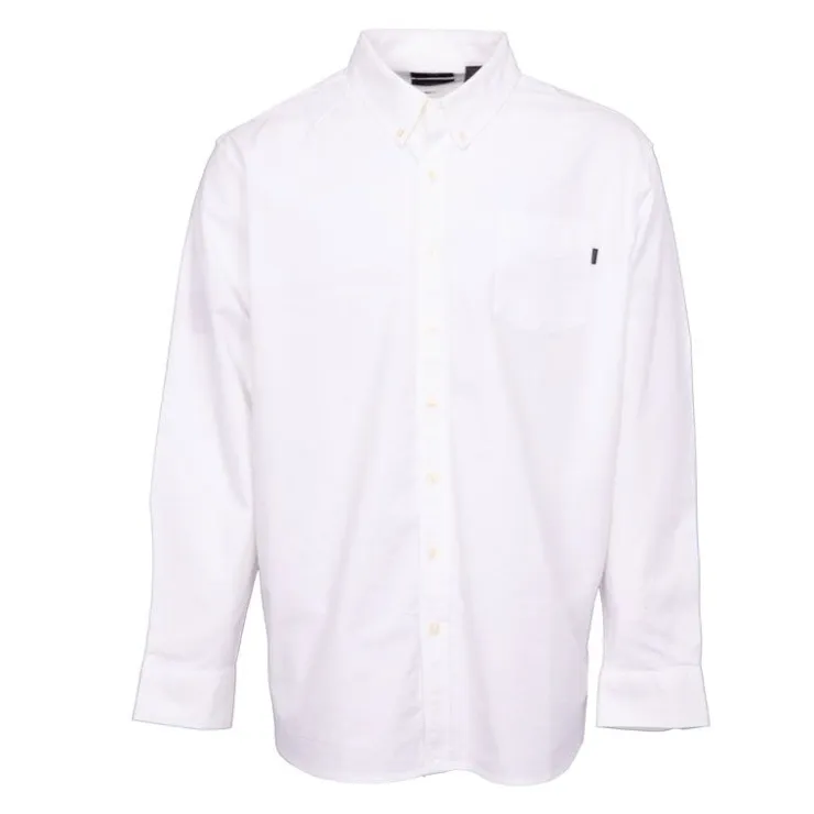 DOCKERS Chemise regular coton basique avec boutons sur le col Homme BLANC New