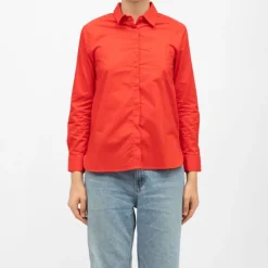 LA PETITE ETOILE Chemise carli coton manches longues Femme ROUGE Online