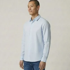 UMBERTO Chemise unie black umb001 reg Homme BLEU CLAIR Discount