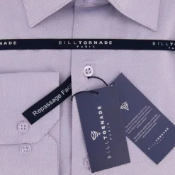 BILL TORNADE Chemise unie col 15 regular fit Homme VIOLET CLAIR Hot