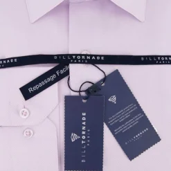 BILL TORNADE Chemise unie col 15 regular fit Homme ROSE CLAIR