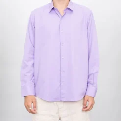 BILL TORNADE Chemise unie coton classique Homme VIOLET Best