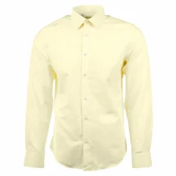BILL TORNADE Chemise unie manches longues regular Homme JAUNE CLAIR Discount