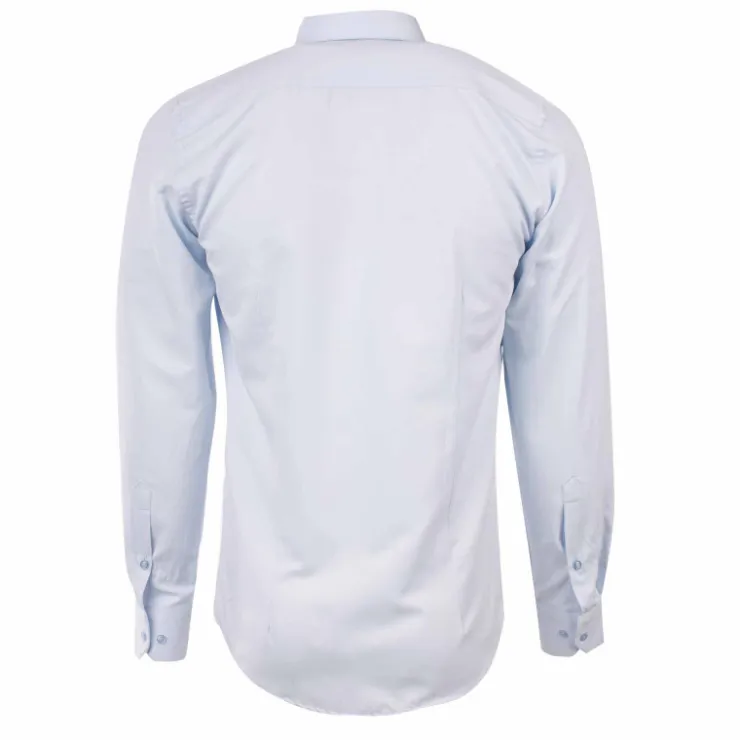 BILL TORNADE Chemise unie manches longues regular Homme BLEU CLAIR New