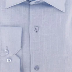 BILL TORNADE Chemise unie regular fit coton aspect lin Homme BLEU CIEL Online