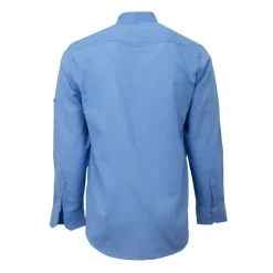 BILL TORNADE Chemise unie regular fit coton aspect lin Homme BLEU CIEL Online