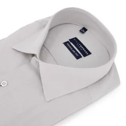 BILL TORNADE Chemise unie regular fit coton aspect lin Homme GRIS CLAIR