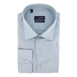 BILL TORNADE Chemise unie regular fit coton aspect lin Homme BLEU Outlet