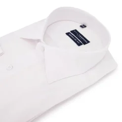 BILL TORNADE Chemise unie regular fit coton aspect lin Homme BLANC New