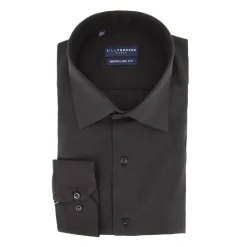 BILL TORNADE Chemise unie regular fit coton aspect lin Homme NOIR Clearance