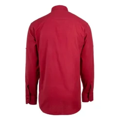 BILL TORNADE Chemise unie regular fit coton aspect lin Homme BORDEAUX Best