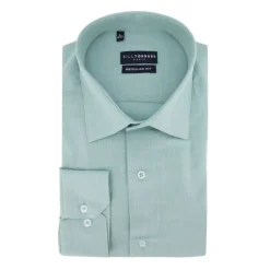 BILL TORNADE Chemise unie regular fit coton aspect lin Homme VERT CLAIR Hot