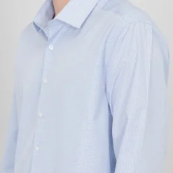 BILL TORNADE Chemise vichy clair coton Homme BLEU Sale