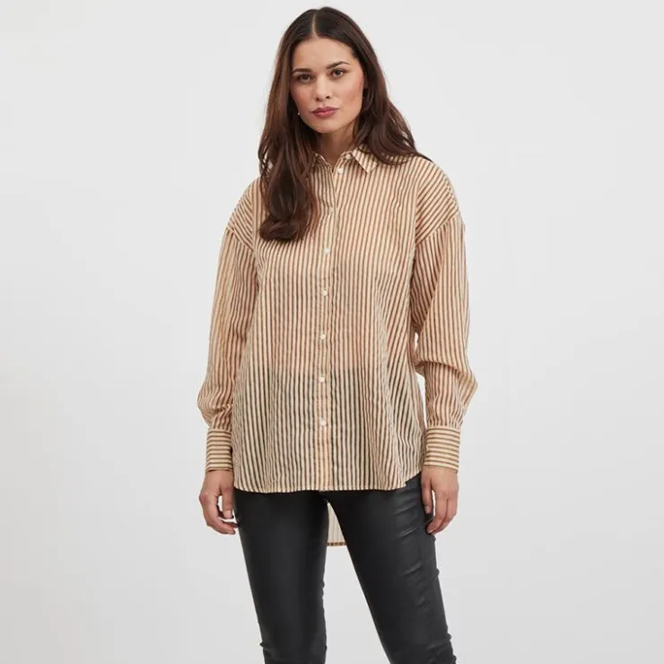 VILA Chemise Viwoke Femme BEIGE Outlet