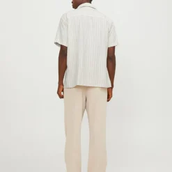 JACK & JONES Chemisette cabana à rayures tissu sergé Homme BEIGE Sale