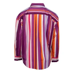 LA PETITE ETOILE Chemisier à rayures Colari oversize Femme VIOLET CLAIR Clearance
