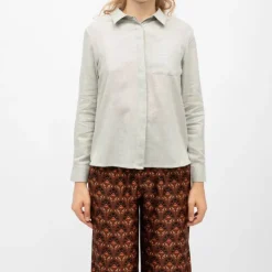 LA PETITE ETOILE Chemisier gris chiné carli manches longues Femme GRIS CLAIR Online