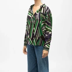 LA PETITE ETOILE Chemisier imprimé graphique chanice Femme VERT