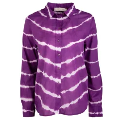 LA PETITE ETOILE Chemisier manches longues tie and dye theorine en coton Femme VIOLET Clearance