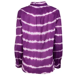 LA PETITE ETOILE Chemisier manches longues tie and dye theorine en coton Femme VIOLET Clearance