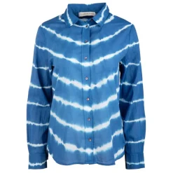 LA PETITE ETOILE Chemisier manches longues tie and dye theorine en coton Femme BLEU Best
