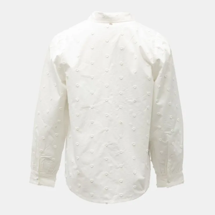 DEELUXE 74 Chemisier noir claryne à motif coeurs brodés Femme BLANC Clearance