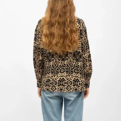 DEELUXE 74 Chemisier e imprimé éthnique beige paula Femme NOIR