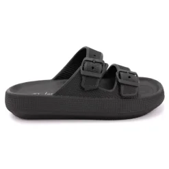 DEELUXE 74 Claquette couleur uni Femme NOIR Hot