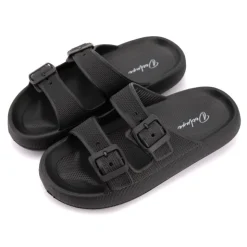 DEELUXE 74 Claquette couleur uni Femme NOIR Hot