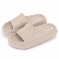 LOVETT Claquette uni bout rond Femme BEIGE Hot