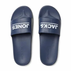 JACK & JONES Claquette/mules uni avec logo Homme BLEU FONCE Best