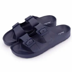 NEW ONE Claquettes double boucle Homme BLEU FONCE New