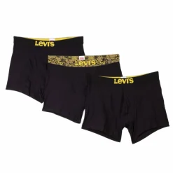LEVI'S Coffret cadeau de 3 boxers en coton Homme NOIR