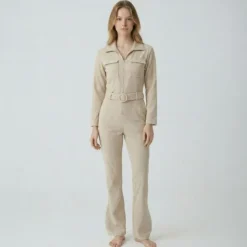 LES TROPEZIENNES PAR M.BELARBI Combipantalon Femme BEIGE Hot