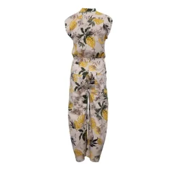 PLEASE Combipantalon magnolia imprimé tropical Femme BEIGE Discount