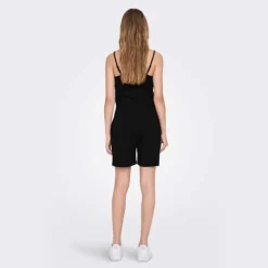 JDY Combishort col v bretelles réglables ceinture uni Femme NOIR Hot