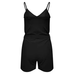 JDY Combishort col v bretelles réglables ceinture uni Femme NOIR Hot