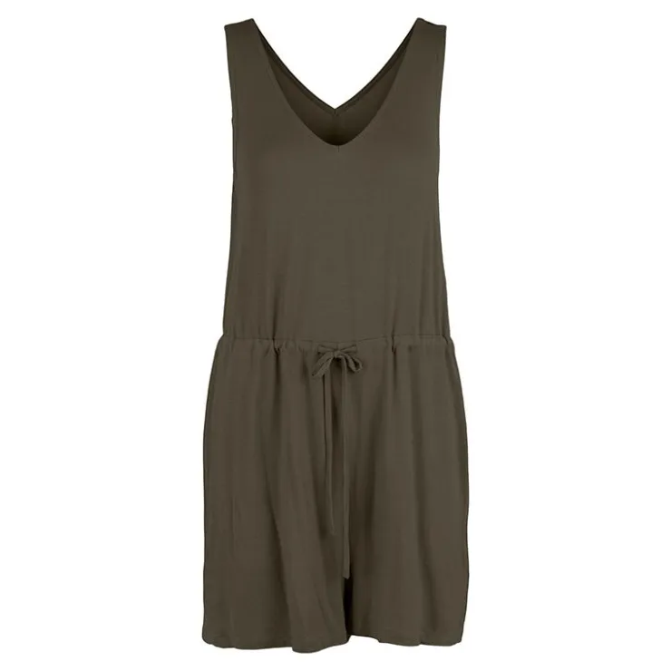 PIECES Combishort col v sans manche pcneora Femme KAKI Discount