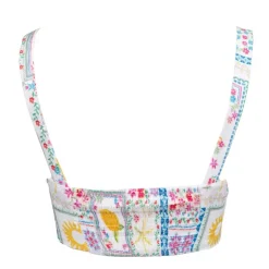 LA PETITE ETOILE Corset top carré della à bretelles imprimé Femme MULTICOLORE Clearance