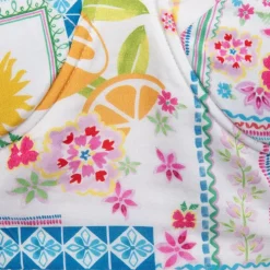 LA PETITE ETOILE Corset top carré della à bretelles imprimé Femme MULTICOLORE Clearance