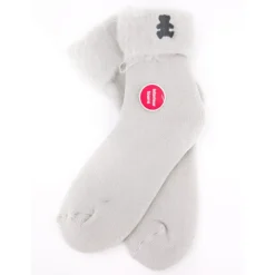 LULU CASTAGNETTE Cosy socks a revers letty 36/38 - 39/41 Femme GRIS CLAIR