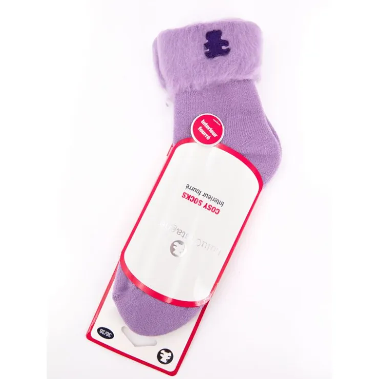 LULU CASTAGNETTE Cosy socks a revers letty 36/38 - 39/41 Femme VIOLET CLAIR Best
