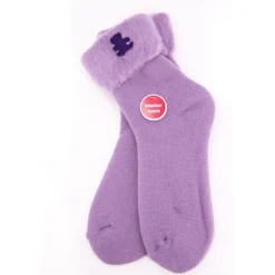 LULU CASTAGNETTE Cosy socks a revers letty 36/38 - 39/41 Femme VIOLET CLAIR Best